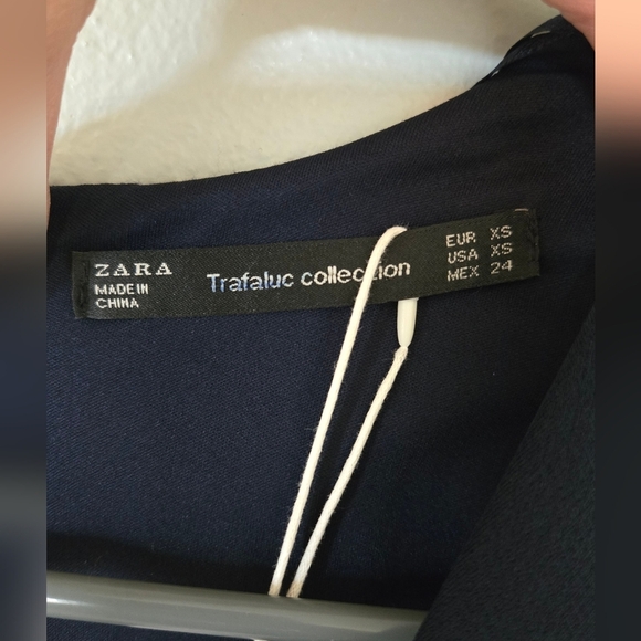 NWT Zara Navy Blue Shorts Romper - women’s size extra small - Picture 4 of 7